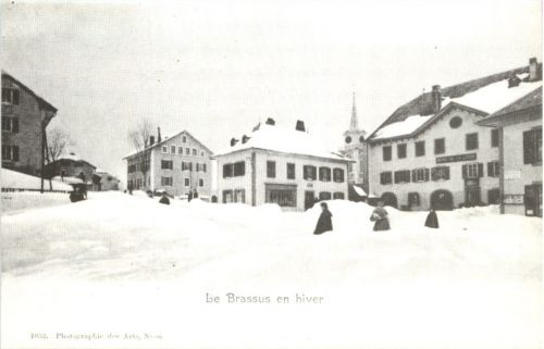 Les Brassus en hiver - Repro