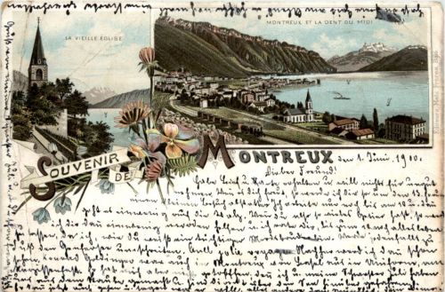 Souvenir de Montreux - Litho