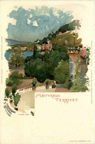 Montreux - Künstlerkarte sign. Voellmy