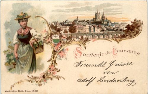 Souvenir de Lausanne - Litho