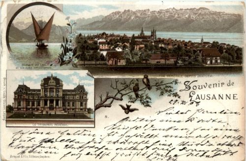 Souvenir de Lausanne - Litho