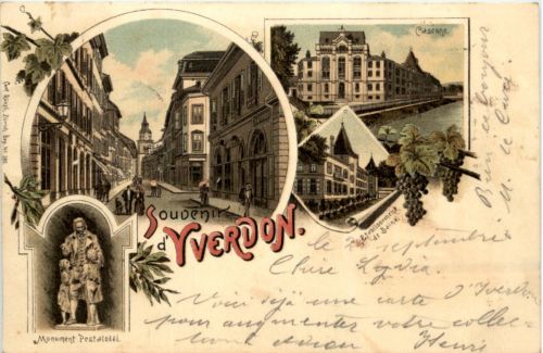 Souvenir d Yverdon - Litho