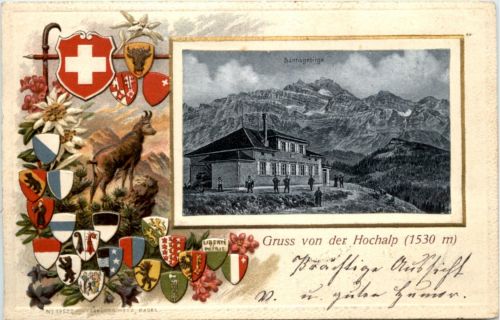 Urnäsch - Gruss von der Hochalp - Litho