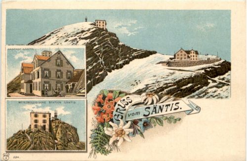 Gruss vom Säntis - Litho