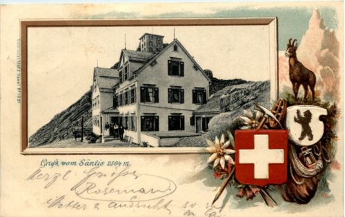 Gruss vom Säntis - Litho