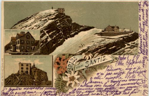 Gruss vom Säntis - Litho