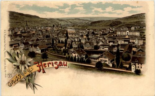 Gruss aus Herisau - Litho