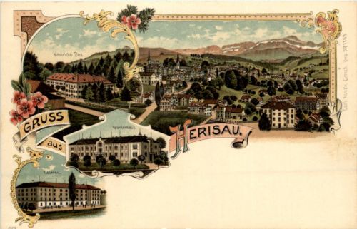 Gruss aus Herisau - Litho