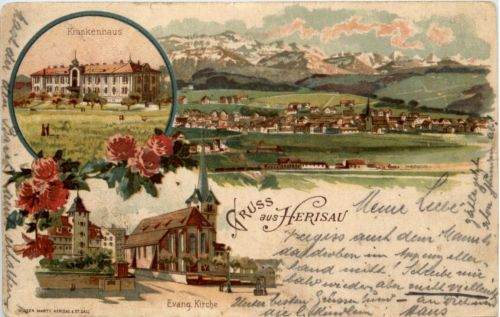 Gruss aus Herisau - Litho