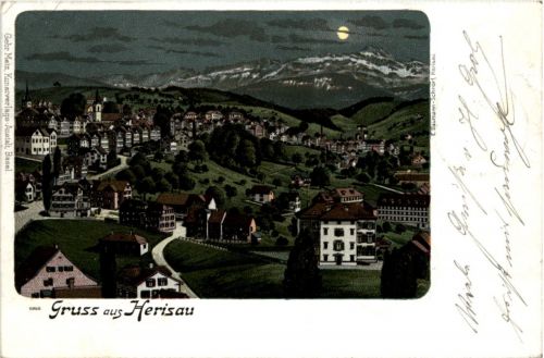 Gruss aus Herisau - Litho