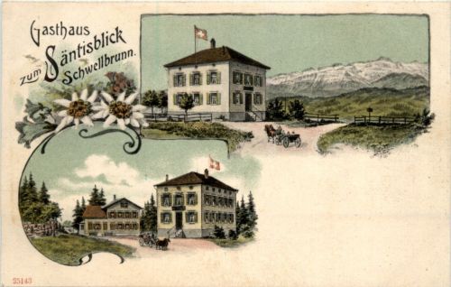 Schwellbrunn - Gasthaus zum Säntisblick - Litho