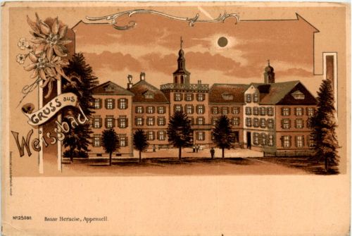 Gruss aus Weissbad - Litho