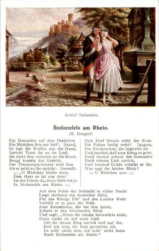 Schloss Stolzenfels - Liederkarte