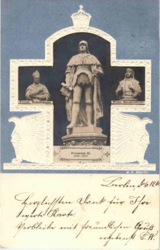 Friedrich II - Prägekarte