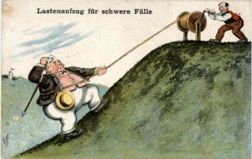 Humor - Lastenaufzug für schwere Fälle