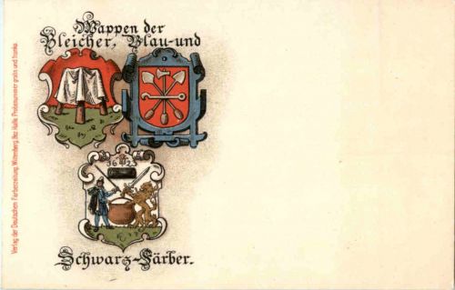 Wappen der Bleicher Blau und Schwarz Färber
