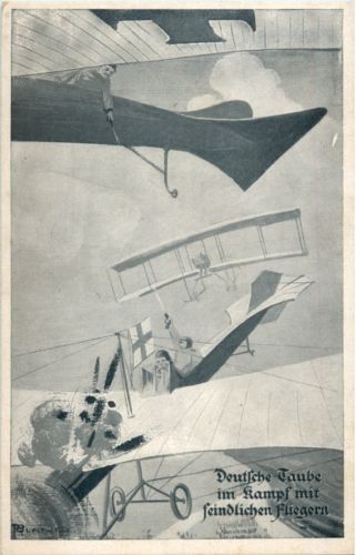 Deutsche Taube im Kampf
