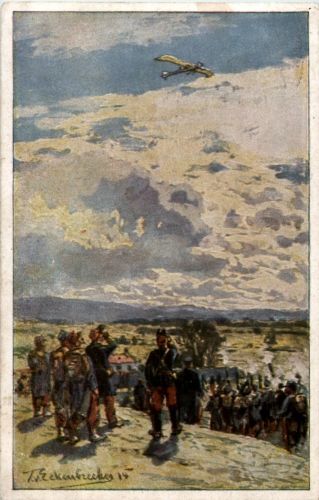 Beschiessung einer deutschen Taube