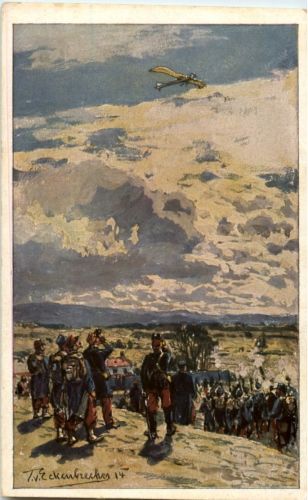 Beschiessung einer deutschen Taube