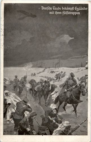 Deutsche Taube bekämpft Engländer