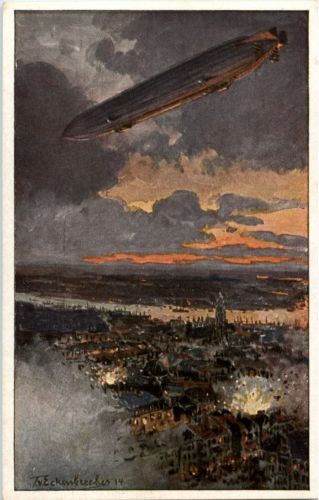 Zeppelin über Antwerpen