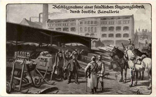 Beschlagnahme einer feindlichen Flugzeugfabrik