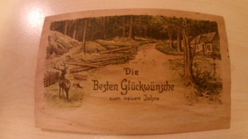 Neujahr - Karte aus Holz
