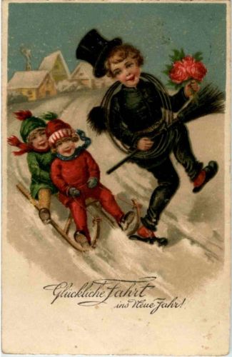 Kinder - Neujahr - Schornsteinfeger