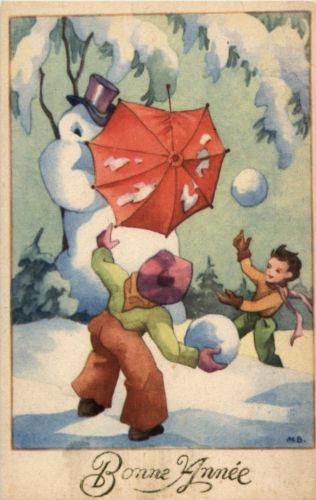 Neujahr - Schneemann