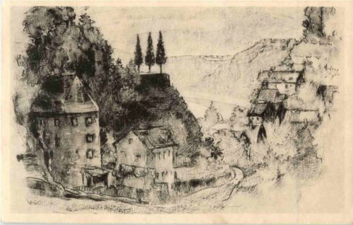 Wehlen - Burgruine mit Trommel