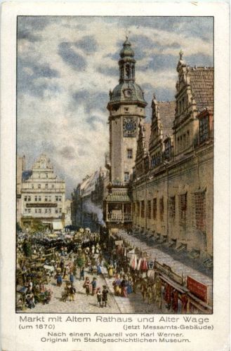 Leipzig - Markt mit Altem Rathaus