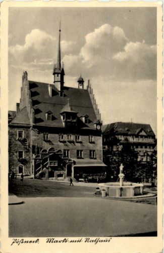 Pössneck - Markt mit Rathaus