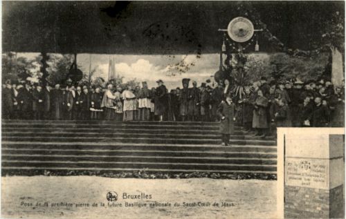 Bruxelles - Pose de la premiere pierre de la future Basilique