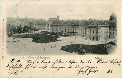 Wien - Burgplatz - Prägekarte