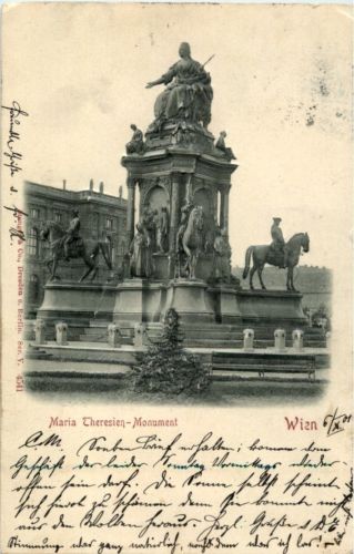 Wien - Maria Theresien Monument - Prägekarte