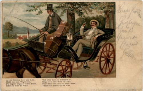 Mann in Kutsche