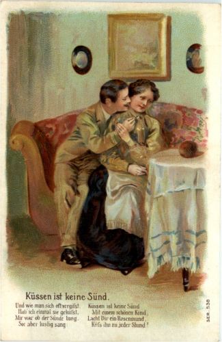 Küssen ist keine Sünd - Prägekarte
