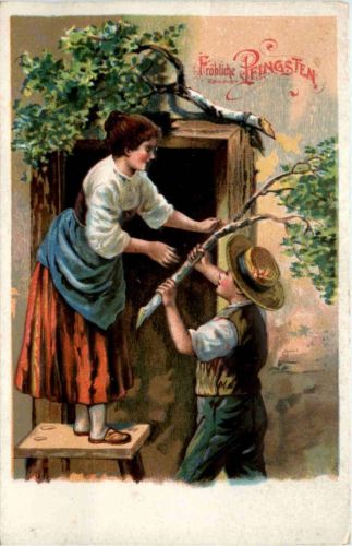 Pfingsten - Prägekarte