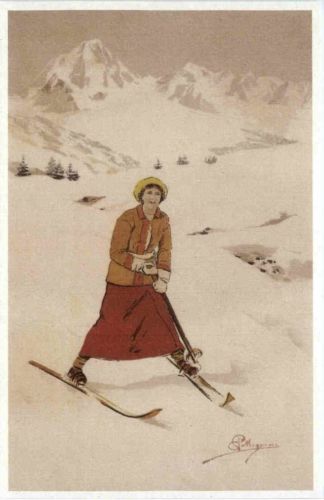 Ski Künstlerkarte Magrini