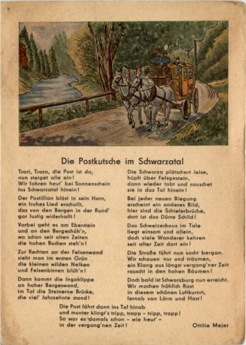 Liederkarte - Die Postkutsche