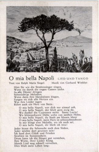 Liederkarte - O mia bella Napoli