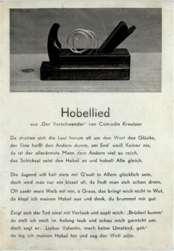 Liederkarte - Hobellied