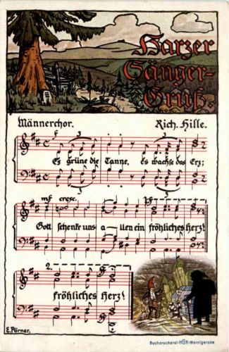 Liederkarte - Harzer Sänger Gruss