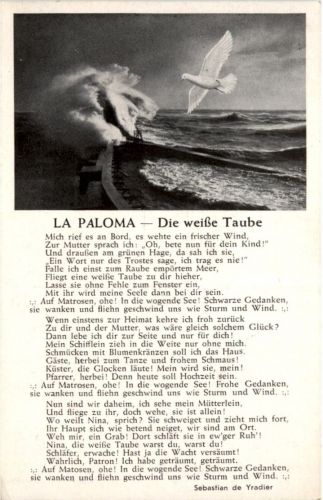 Liederkarte - La Paloma
