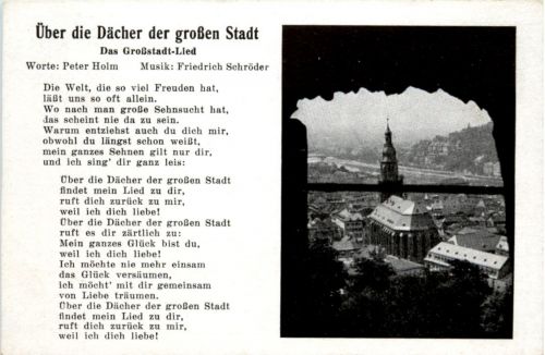 Liederkarte - Über di Dächer