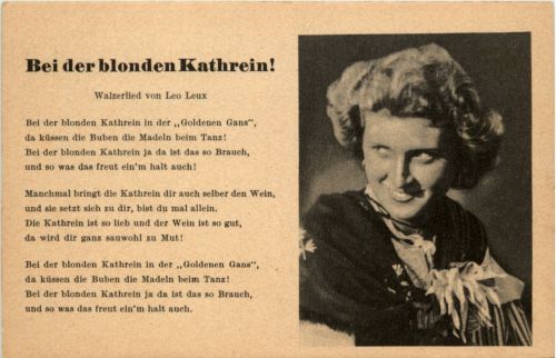 Liederkarte - Bei der blonden Kathrein
