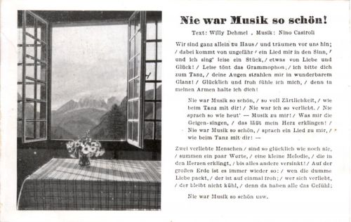 Liederkarte - Nie war Musik so schön