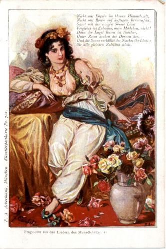 Künstlerkarte Mirza Schaffy - woman