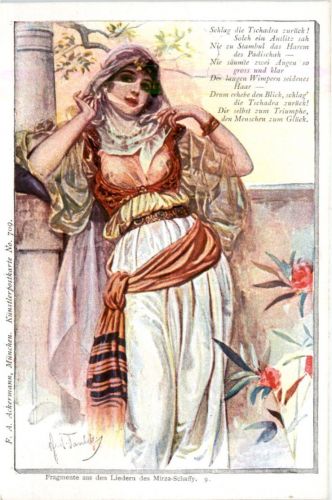 Künstlerkarte Mirza Schaffy - woman