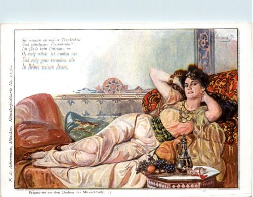 Künstlerkarte Mirza Schaffy - woman